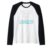 Chi Non Danza è indiscotabel, Funny Slogan Detto Musica Maglia con Maniche Raglan