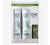 CHI Power Plus Starter Kit con Shampoo, Balsamo e Trattamento Cuoio Capelluto, Bianco
