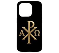 Chi Rho: Alpha Omega - Simboli cristiani - Gesù Cristo Custodia per iPhone 15 Pro