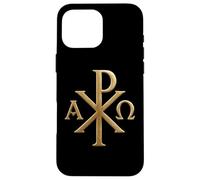 Chi Rho: Alpha Omega - Simboli cristiani - Gesù Cristo Custodia per iPhone 16 Pro Max