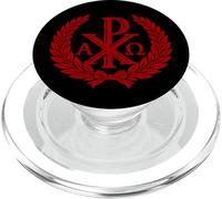 Chi Rho Alpha Omega - simbolo cristiano PopSockets PopGrip per MagSafe