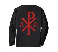 Chi Rho - Alpha Omega - Simbolo cristiano precoce Maglia a Manica
