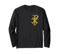 Chi-Rho Cristogramma Labarum - Simboli cristiani Maglia a Manica