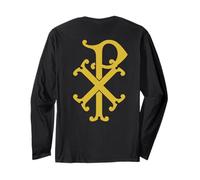 Chi-Rho Cristogramma Labarum - Simboli cristiani Maglia a Manica