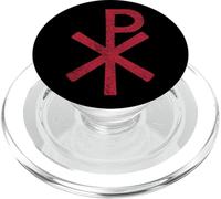 CHI RO CHRISTOGRAM SIMBOLO CRISTIANO LABARUM ROSSO PopSockets PopGrip per MagSafe