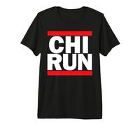 Chi Run Running Club Chicago Runner Marathon Maglietta Premium