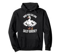 Chi Si Chiama Silly Goose Funny Muscolare Goose Bodybuilder Felpa con Cappuccio