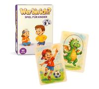 Chi sono io? - Gioco per bambini, 55 carte, gioco indovinare dai 4 anni, Charades per bambini, gioco di famiglia e feste, asilo e scuola