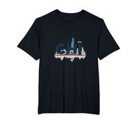 Chi Town Skyline Urbano Orgoglio per Gli Amanti della Città Maglietta, Uomo Taglie Grandi, Nero, 5X Tall