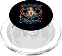 Chiama Tua Madre. Vergine Maria Con Il Santo Rosario PopSockets PopGrip per MagSafe