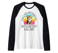 Chiamami antisociale ma per Favore Non chiamarmi introverso Divertente Maglia con Maniche Raglan