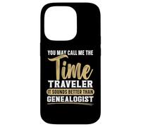 Chiamami il viaggiatore del tempo Suona meglio del genealogista Custodia per iPhone 14 Pro