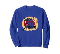Chiamami Una Mamma Calda ardente Divertente Umorismo maternità Felpa, Unisex per Adulti, Blu Reale, M