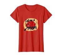 Chiamami Una Mamma Calda ardente Divertente Umorismo maternità Maglietta, Donna, Rosso, S