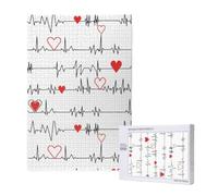 Chiamata Infermiere Battito del Cuore Bianco, Gioco di Puzzle per Adulti da 1000 Pezzi Puzzle Impegnativi, Puzzle a Puzzle