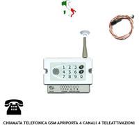 CHIAMATA TELEFONICA NANO GSM 4 CANALI FURTO INCENDIO ASCOLTO AMBIENTALE 4 TELEAT