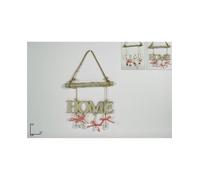 Chianese Addobbo Appendino Scritta Home in Legno 30x30 cm - Decorazione da Parete per Casa, Elegante e Rustica, Perfetta per Entrata o Salotto