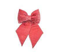 Chianese Addobbo Natalizio Fiocco di Velluto Rosa 30x30 cm, Decorazione Elegante per Albero di Natale, Fiocco di Natale in Velluto, Accessorio Festivo per Aggiungere Raffinatezza alla