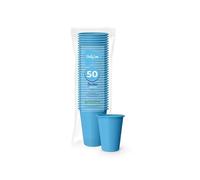 Chianese Bicchieri di plastica 200cc Celeste 50pz| Monouso e 100% Riciclabili | Resistenti fino a 90°C | Ideali per Feste, Compleanni, Matrimoni, Catering ed Eventi Speciali
