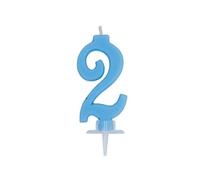 Chianese Candelina di cera per compleanno Italic numero 1 Celeste 7cm | Candeline per Torta Compleanno | Candele Particolari per Feste, Anniversari e Decorazioni Dolci