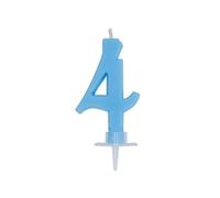 Chianese Candelina di cera per compleanno Italic numero 6 Celeste 7cm | Candeline per Torta Compleanno | Candele Particolari per Feste, Anniversari e Decorazioni Dolci