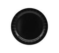 Chianese Piatti piani di carta Monouso Compostabili 15 pz, 18 cm e 24 cm, per Feste ed Eventi, piatti Grandi e Piccoli per dolce e frutta, colorati (Nero, Grande 24cm)
