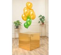Chianese Scatola Regalo a Sorpresa Box Surprise per Palloncini 50x50x50 cm Oro | Scatola San Valentino per Palloncini e Idee Regalo Donna e Fidanzato