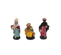 Chianese Set 3 Re Magi per presepe in plastica dipinta a mano - Statuine 7 cm con dettagli realistici | Decorazioni natalizie tradizionali per presepi interni