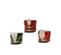 Chianese Vaso decorativo in dolomite 3 modelli assortiti - Elegante complemento d’arredo per Natale o tutto l’anno - Misure L 15,2 x P 12,4 x A 13 cm - Confezione 1 pezzo - Design moderno e versatile