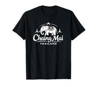Chiang Mai Thailandia Elefante Viaggio Vintage Style Maglietta