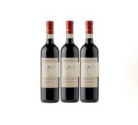 Chianti Riserva DOCG 2021 75cl - Vino Rosso Italiano 13,5% Vol - Elegante, Strutturato e Vellutato - Invecchiato in Botti di Rovere - Eccellenza Toscana Made in Italy Premium (3 bottiglie)