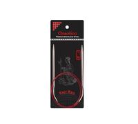ChiaoGoo Circular Knitting Needle, Silver, Red, One Size