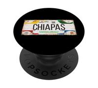 Chiapas México License Plate Mexican Travel Vacation Beach PopSockets PopGrip Adesivo