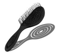 Chiara Ambra Spazzola Districante per Capelli - Spazzola a Spirale per Donna e Uomo - Spazzola Scioglinodi per Capelli Ricci Lisci e Bagnati - Ergonomica e Delicata - Nero