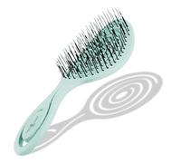 CHIARA AMBRA Spazzola Districante Capelli Bagnati e Asciutti - Spazzola Capelli Ricci Lisci Mossi - Scioglinodi e Anti Rottura per Extension - Ergonomica con Design a Spirale - Turchese