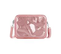 Chiara borsa a tracolla del PVC, borsa trasparente del messaggero delle donne, borsa a tracolla portatile della borsa del portafoglio della chiusura lampo per il piccolo viaggio, rosa, 1