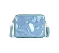 Chiara borsa a tracolla del PVC, borsa trasparente del messaggero delle donne, borsa a tracolla portatile della borsa del portafoglio della chiusura lampo per il piccolo viaggio, Blu, 1