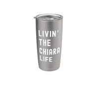 Chiara che vive la vita di Chiara Nome Divertente Bicchiere termico in acciaio inox doppia parete
