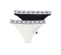 Chiara Ferragni 2 Slip Da Con Elastico Logato Nero Donna