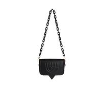 Chiara Ferragni Borsa Eyelike big in tessuto sintetico. Colore giallo. Chiusura magnetica. Logo frontale. Tracolla a catena in metallo dorato. Tracolla aggiuntiva tono su tono. Larghezza: 25 cm, alt