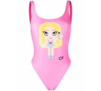 Chiara Ferragni Monokini Pezzo Unico Con Stampa Bambolina Rosa Donna