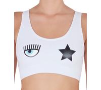 Chiara Ferragni Top In Cotone Bianco Donna