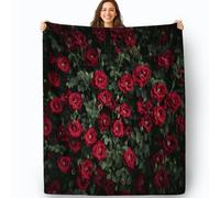 Chiaretto Plaid Coperta Personalizzata con Foto, Coperta in flanella stampata con Fotografia Di Rose In Stile Cinematografico, 150 x 200 cm per ragazzi ragazze bambini per adolescenti e donne