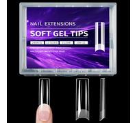Chiaro acrilico a forma di bara lunga per unghie finte suggerimenti per l'estensione delle unghie finte suggerimenti per manicure salone unghie arte 240pcs