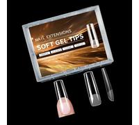 Chiaro acrilico bara lunga forma di unghie artificiali suggerimenti unghie artificiali punte di estensione per manicure salone nail art 240 pezzi