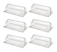 Chiaro Chafing Dish Cover Dimensione Piena, Roll Top Chafer Teglia Da Forno in Plastica Copertura Del Display Coperchio Antipolvere (Confezione Da 6)