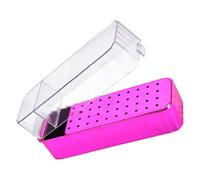 Chiaro Chiodi Art Tool Scatola di Immagazzinaggio Drill Bit Contenitore Caso Con 40Griglie Base Antiscivolo Per Saloni Professionali Foro Nail Drill Bit Holder