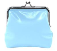 Chiaro Cielo Blu Personalizzato Donne Carino Coin Purse Fibbia In Pelle Bacio Blocco Soldi Cambiare Sacchetto Rag, Azzurro cielo., classico