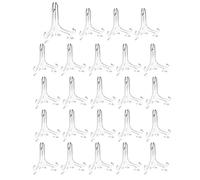 Chiaro Deselezionare plastica cavalletti o titolari di Stand/piastra per visualizzare immagini o altri oggetti ai matrimoni, decorazione domestica 4 inch(24 pack）