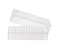 Chiaro Nail Drill Bit Per Caso 30/48 Fori Nail Drill Bit Holder Manicure Attrezzature Organizzatori Scatola Strumenti Chiodo Organizzatori Nail Drill Bit Case Holder